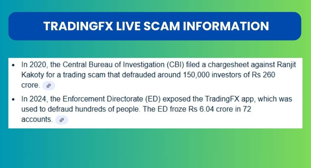 TRADINGFX LIVE SCAM INFORMATION