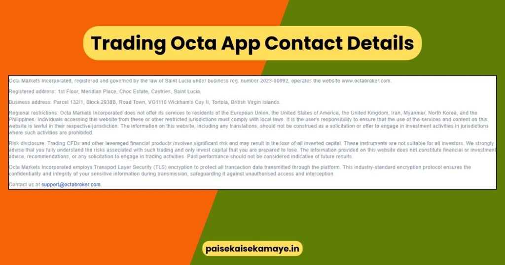 Trading Octa Contact Details