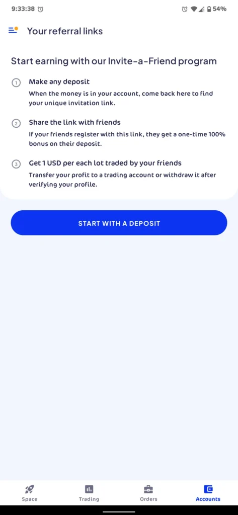 Trading-Octa-Refer-and-Earn-Interface