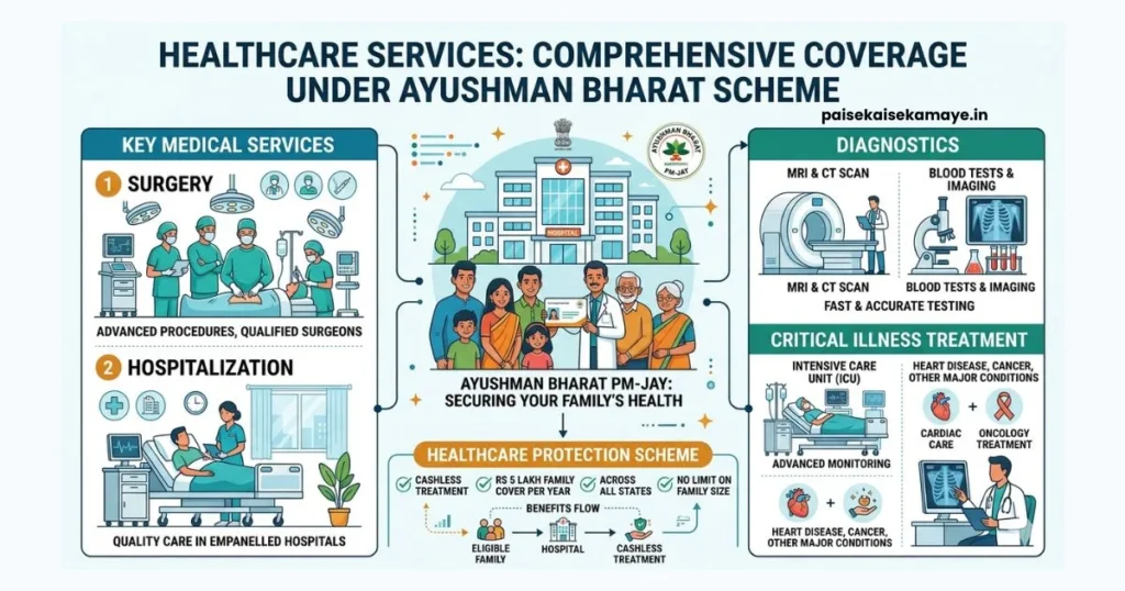 Ayushman Bharat Card Kaise Banaye 2026 - Covered Treatments - Paisekaisekamaye.in