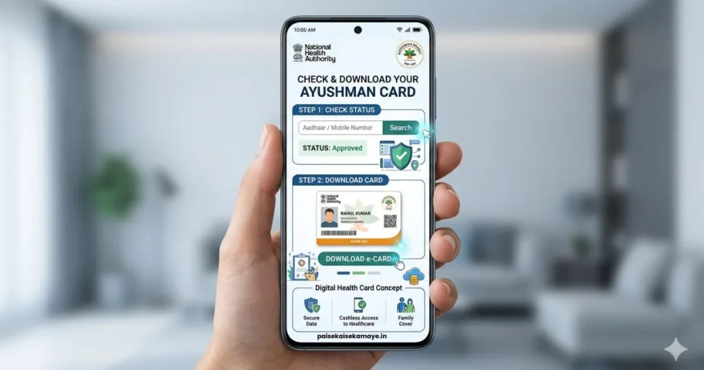 Ayushman Bharat Card Kaise Banaye 2026 - Status Check & Download - Paisekaisekamaye.in