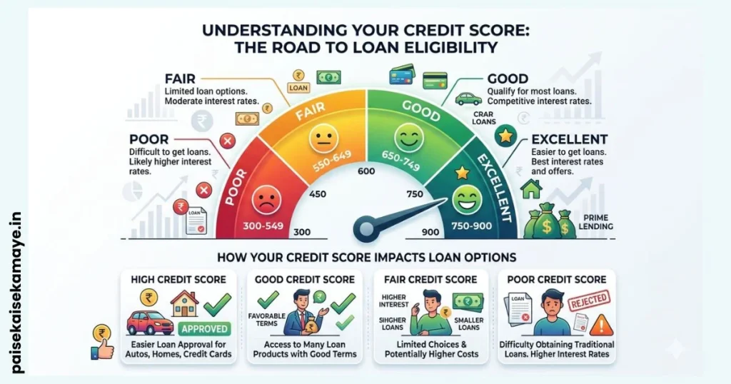 Credit Score Kya Hai - Credit Score Range Chart - Paisekaisekamaye.in
