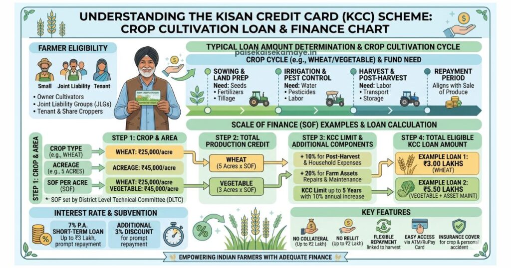 Kisan Credit Card Kaise Banwaye - Loan Amount Chart - Paisekaisekamaye.in