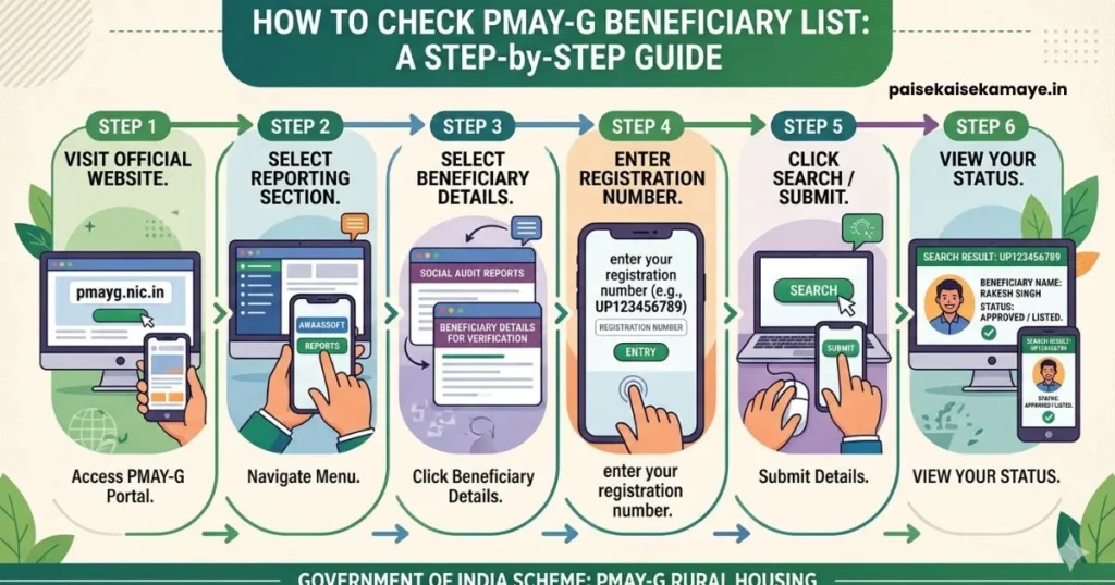 PM Awas Yojana Gramin List 2026 Mein Apna Naam Kaise Dekhe - Name Check Process - Paisekaisekamaye.in