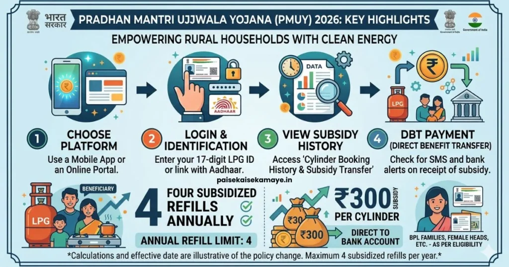 PM Ujjwala Yojana New Rule 2026 - Key Highlights - Paisekaisekamaye.in