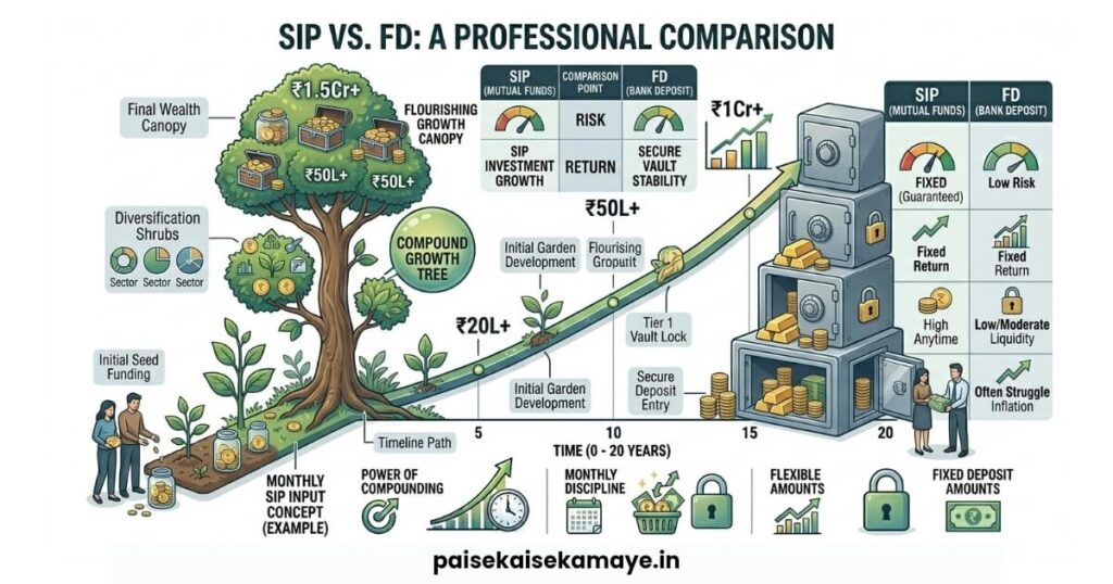 SIP vs FD तुलना
