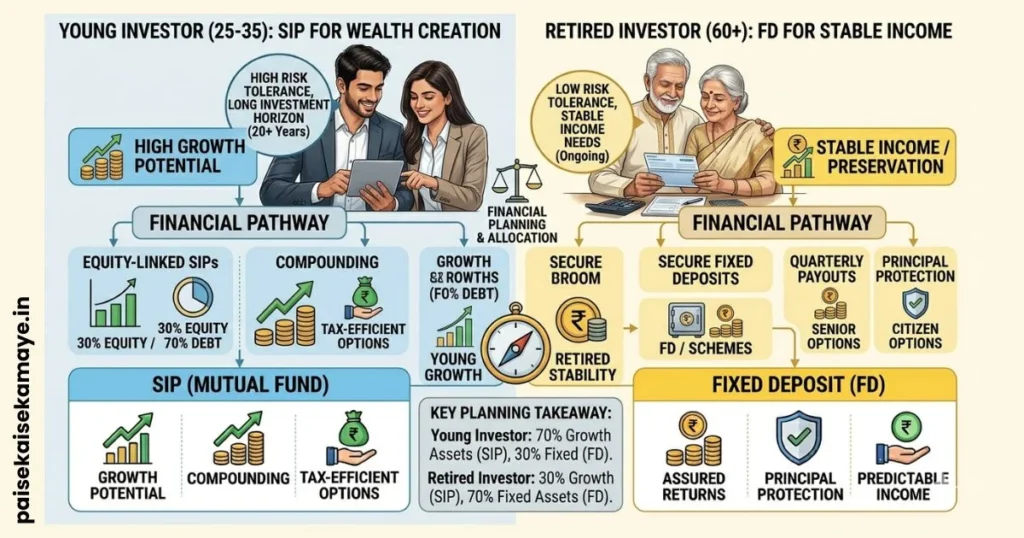 SIP vs FD Which one is Better - Which Option is better for whom - Paisekaisekamaye.in
