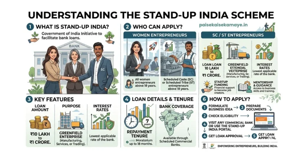 Stand-Up India Scheme - Scheme Overview - Paisekaisekamaye.in
