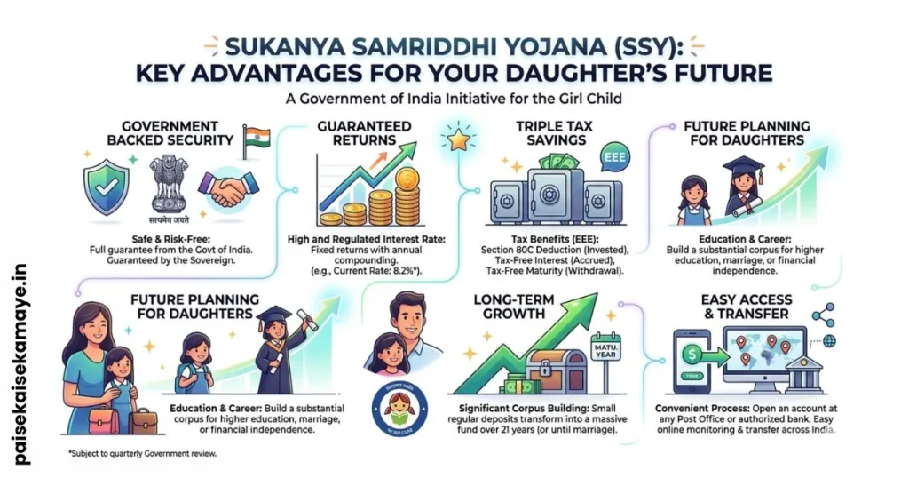 Sukanya Samriddhi Yojana - Benifites Summary