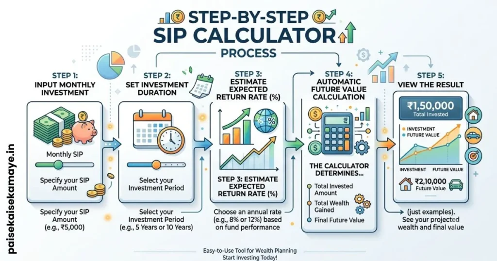 ₹1000 SIP Calculator - SIP Calculator Working Process - Paisekaisekamaye.in