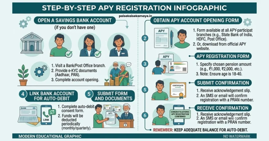 Atal Pension Yojana - Registration Process - Paisekaisekamaye.in