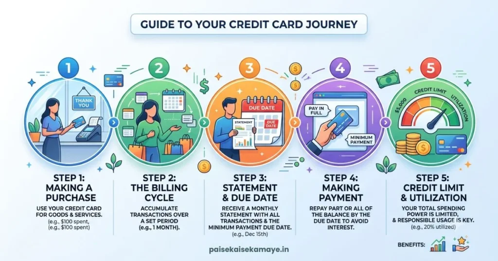 Credit Card ke fayade aur nuksan - Credit Card Working Process - Paisekaisekamaye.in