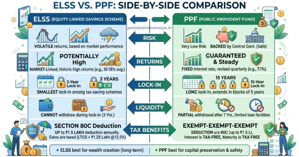 ELSS kya hai - ELSS vs PPF - Paisekaisekamaye.in
