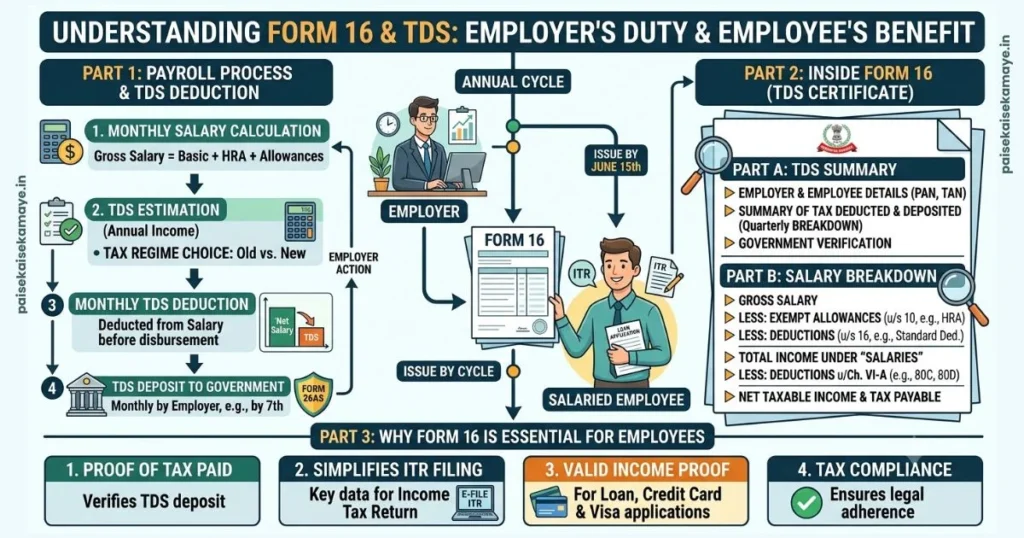 Form 16 kya hota hai - Form 16 kise milata hai - Paisekaisekamaye.in