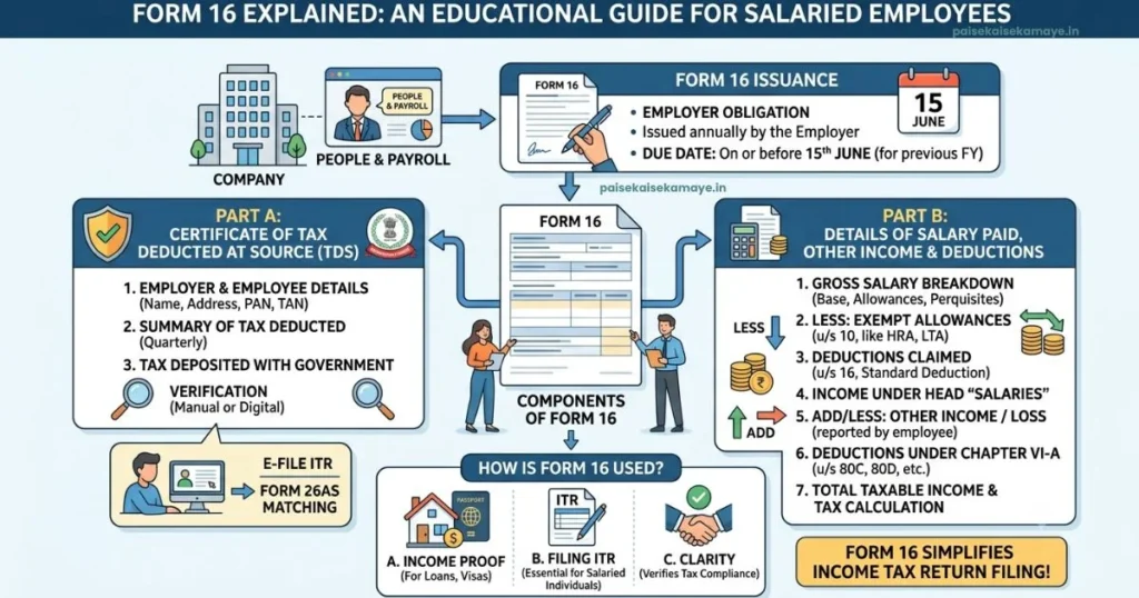 Form 16 kya hota hai - Form 16 kya hai - Paisekaisekamaye.in