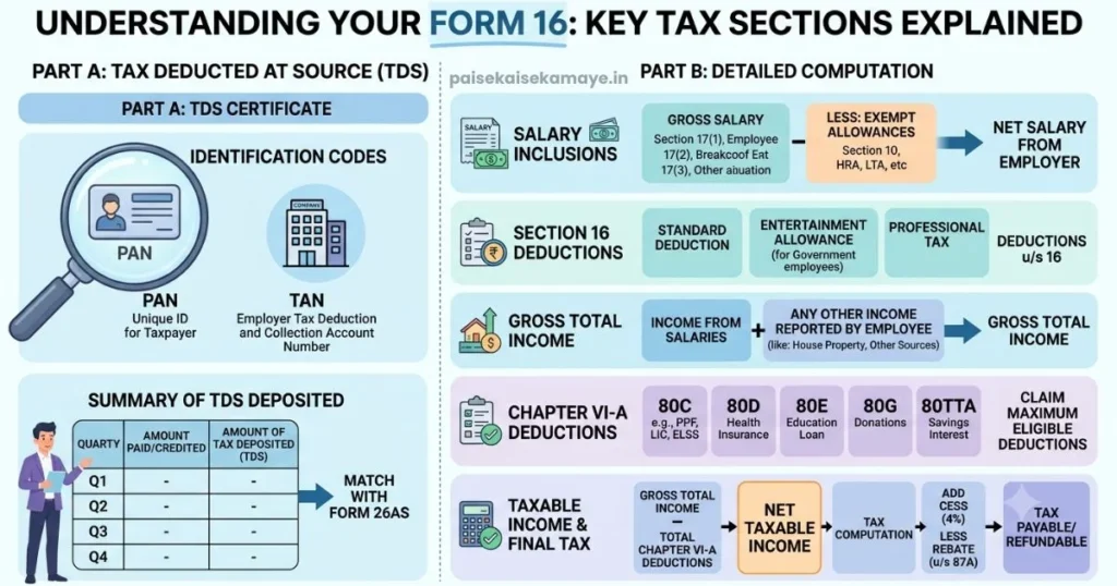 Form 16 kya hota hai - Form 16 me kya kya jankari hoti hai - Paisekaisekamaye.in