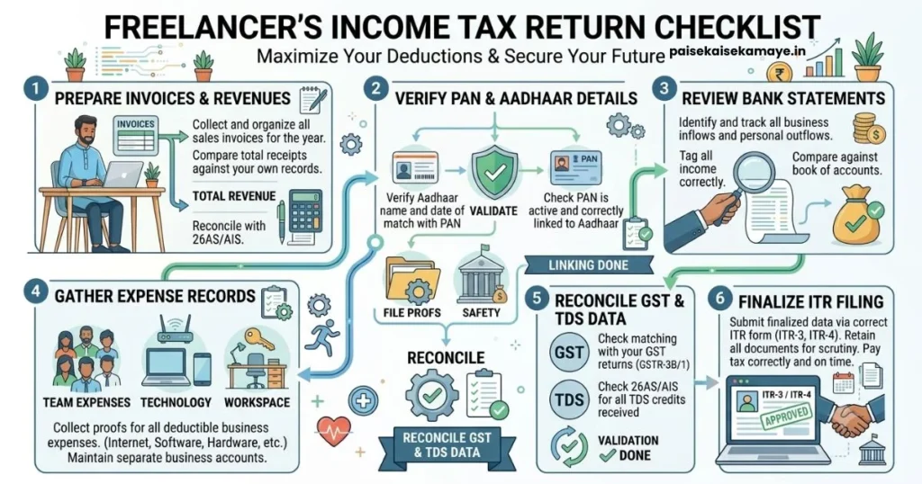 Freelancers Tax Guide - Freelancer Tax Checklist - Paisekaisekamaye.in
