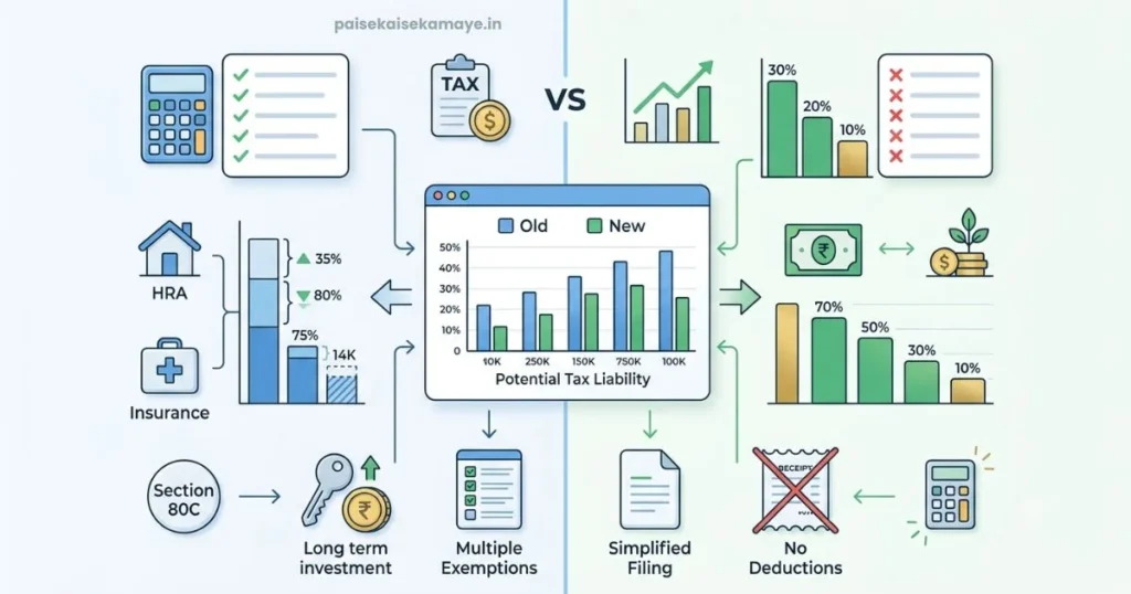 ITR Kaise Bhare - Old vs New Tax Regime - Paisekaisekamaye.in