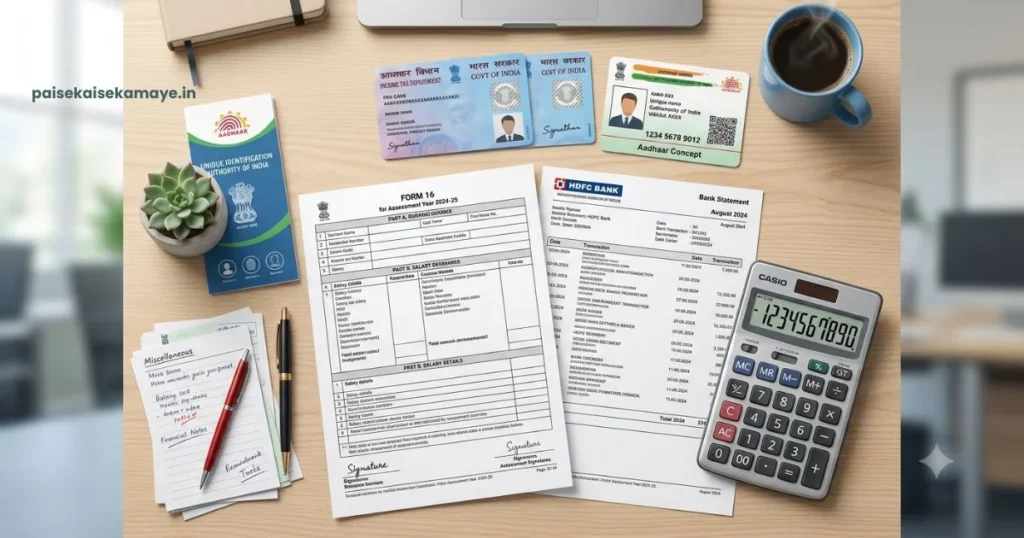 ITR Kaise Bhare - Required Documents - Paisekaisekamaye.in