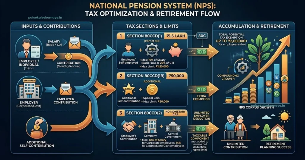 NPS Se Tax Saving - NPS Tax Benefit Sections - Paisekaisekamaye.in