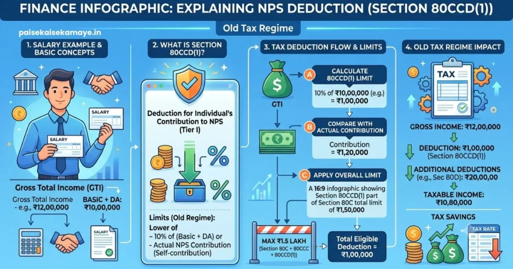 NPS Se Tax Saving - Section 80CCD(1) - Paisekaisekamaye.in