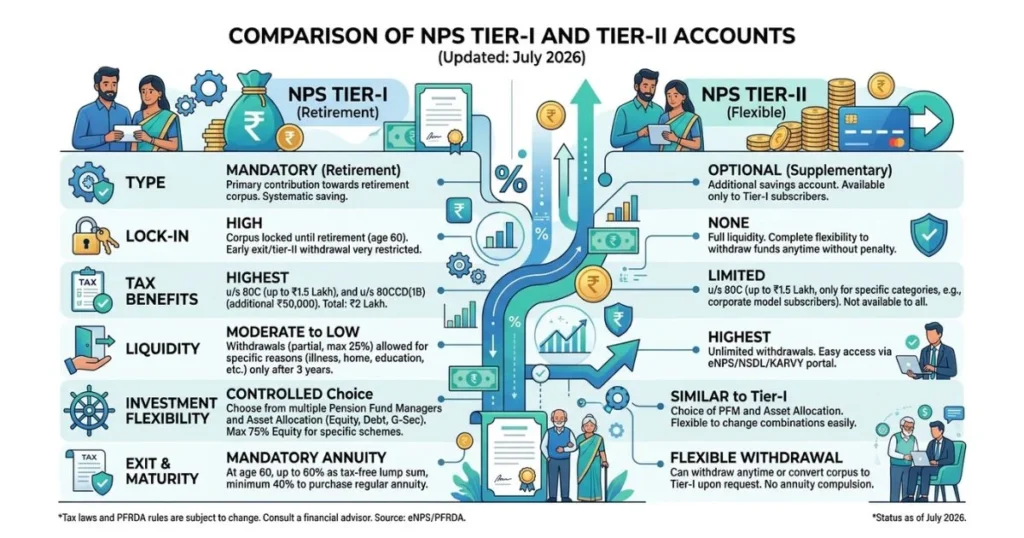 National Pension System (NPS) - Tier 1 vs Tier 2 - Paisekaisekamaye.in