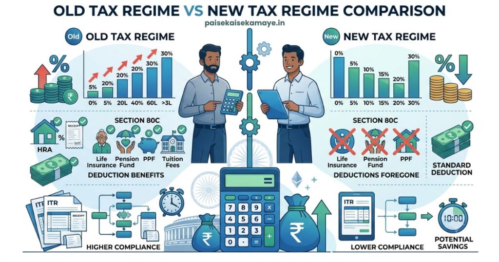 Old Tax Regime vs New Tax Regime - Comparison - Paisekaisekamaye.in