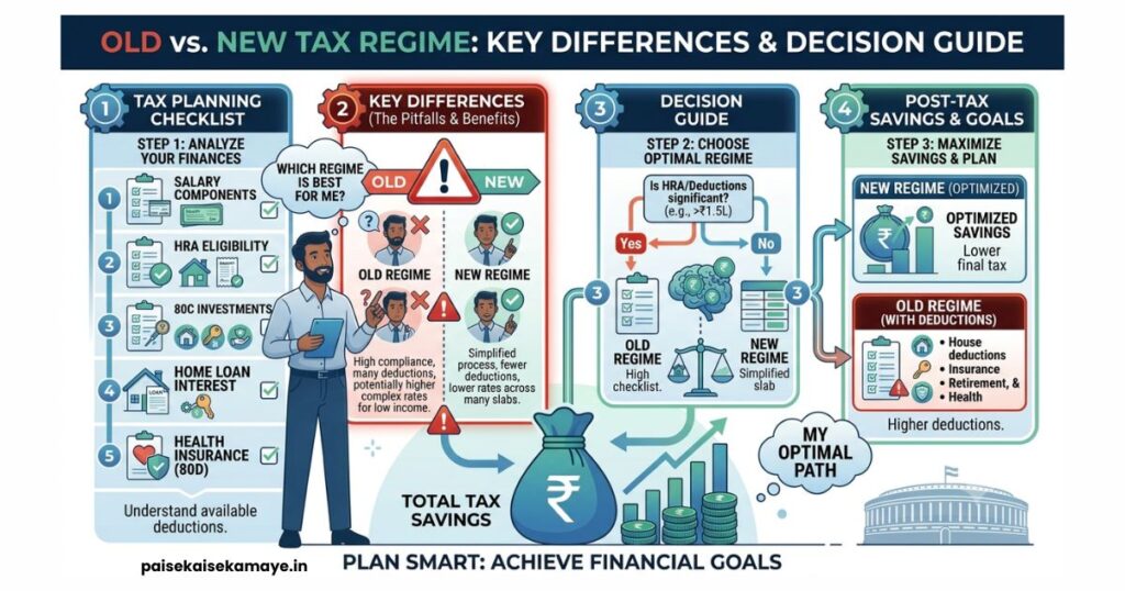 Old Tax Regime vs New Tax Regime - Summary - Paisekaisekamaye.in