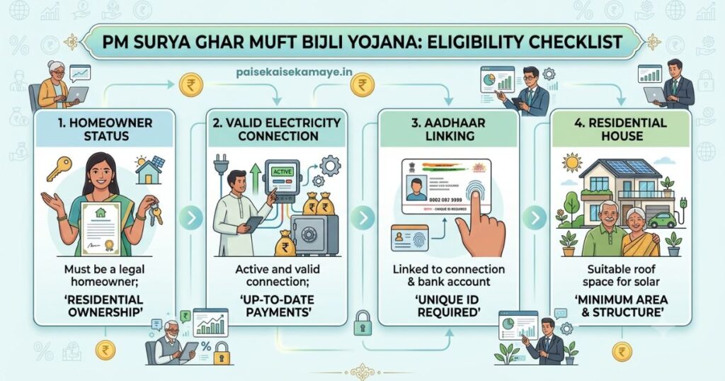 PM Surya Ghar Yojana - Eligibility - Paisekaisekamaye.in