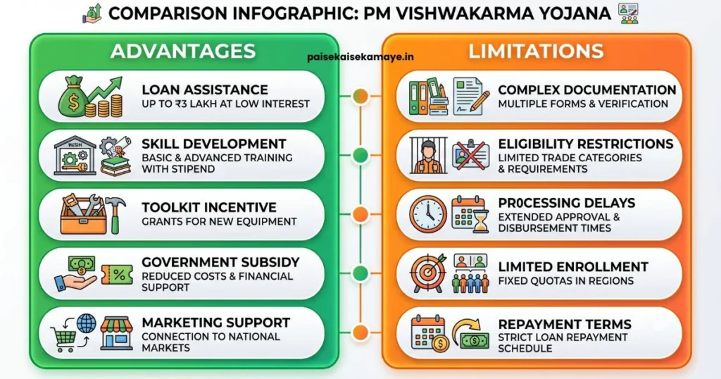 PM Vishwakarma Yojana - Advantages vs Limitations - Paisekaisekamaye.in