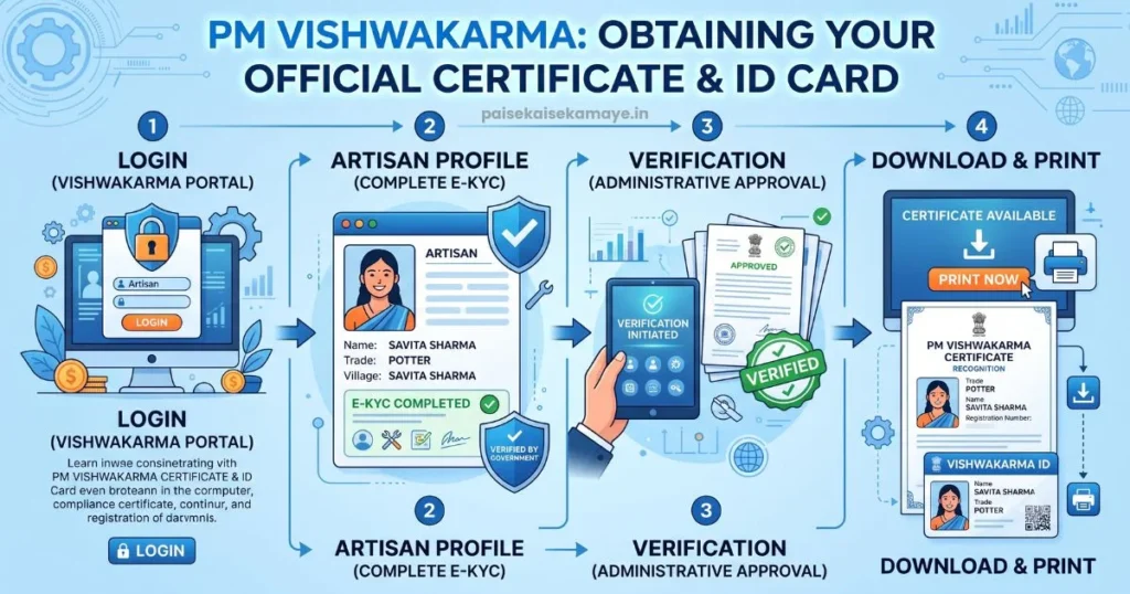 PM Vishwakarma Yojana - Certificate & ID Card Process - Paisekaisekamaye.in