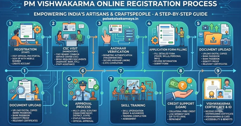 PM Vishwakarma Yojana - Online Apply Step-by-Step - Paisekaisekamaye.in