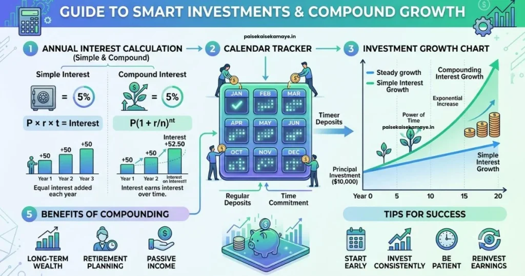 PPF Account ke Fayade - Interest Calculation - Paisekaisekamaye.in