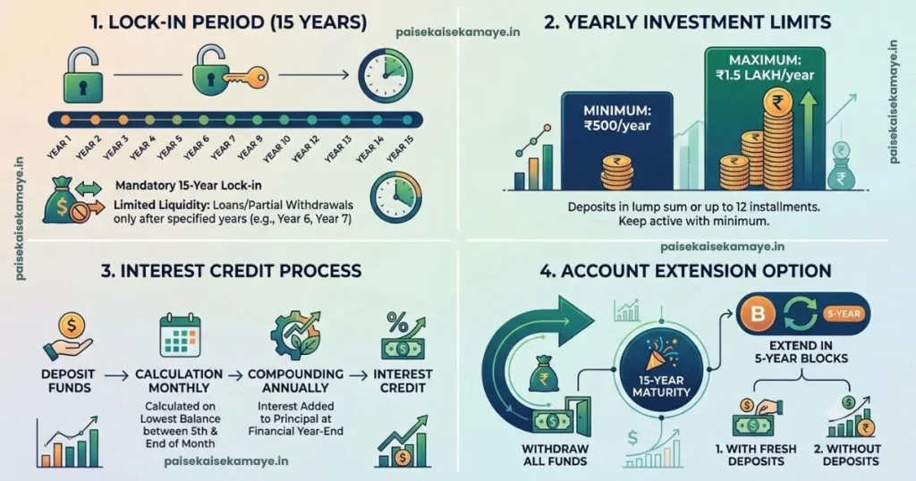 PPF Account ke Fayade - PPF Rules - Paisekaisekamaye.in