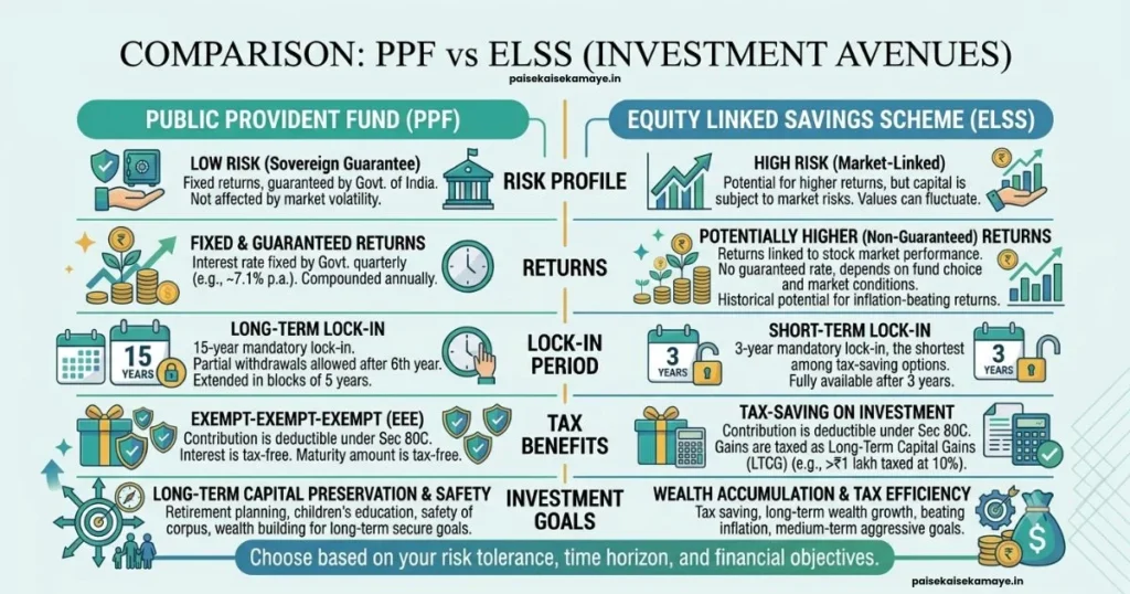 PPF Se Tax Saving - PPF vs ELSS - Paisekaisekamaye.in
