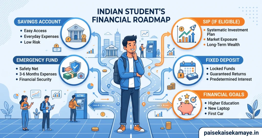 Pocket Money Manage Kaise Kare - Where Should Students Save or Invest - Paisekaisekamaye.in