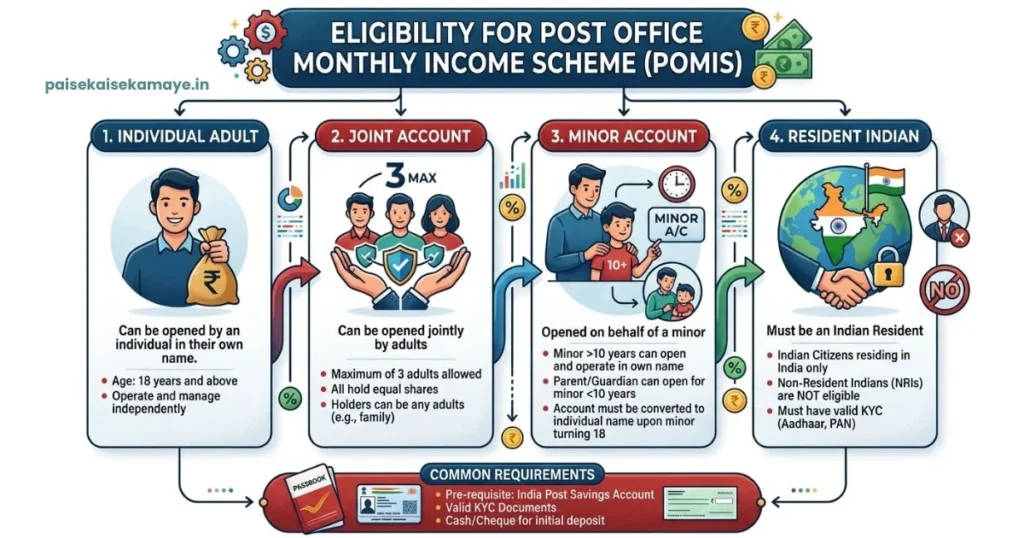 Post Office MIS Yojana - Eligibility - Paisekaisekamaye.in