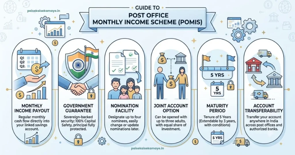 Post Office MIS Yojana - POMIS Features - Paisekaisekamaye.in