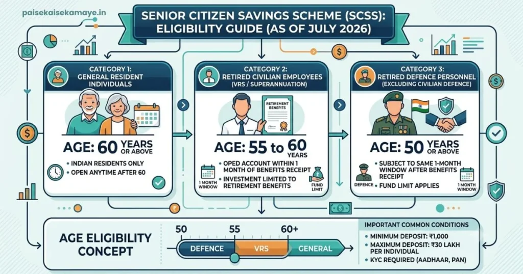 Senior Citizen Savings Scheme - Eligibility - Paisekaisekamaye.in
