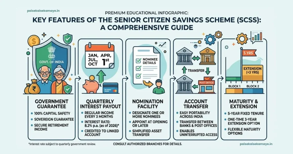 Senior Citizen Savings Scheme - SCSS Features - Paisekaisekamaye.in