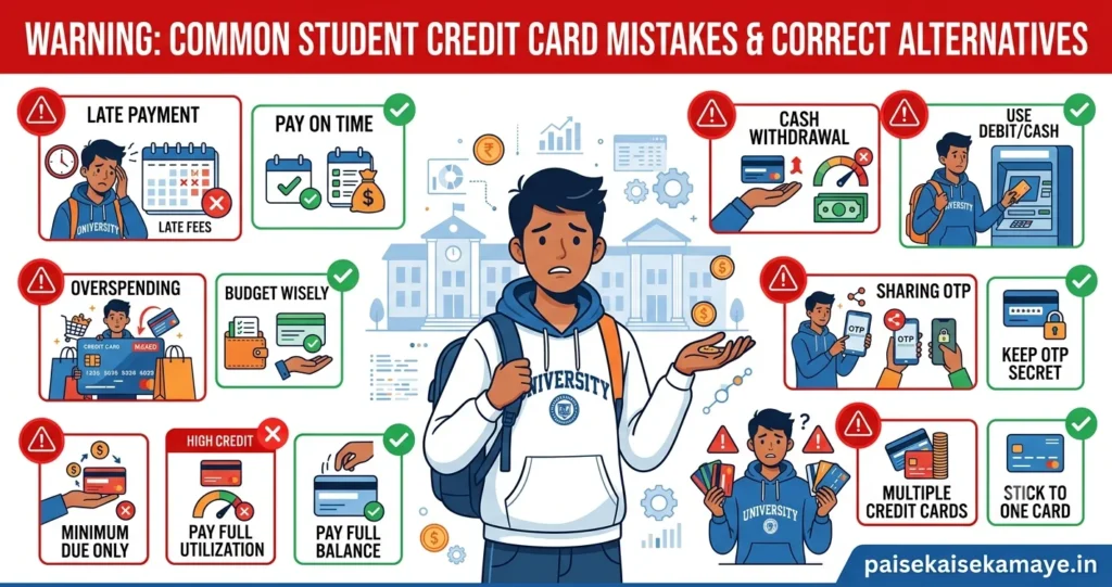 Student Credit Card Guide - Common Credit Card Mistakes - Paisekaisekamaye.in