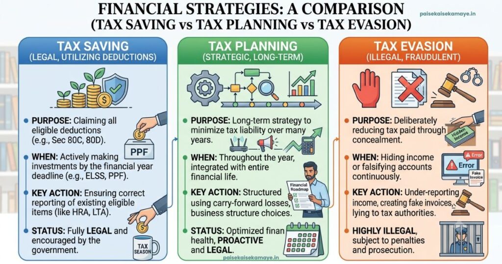 Tax Saving Mistakes - Tax Saving vs Tax Planning - Paisekaisekamaye.in