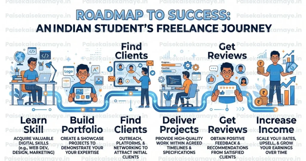 Student Side Income Ideas - Freelancing Roadmap - Paisekaisekamaye.in